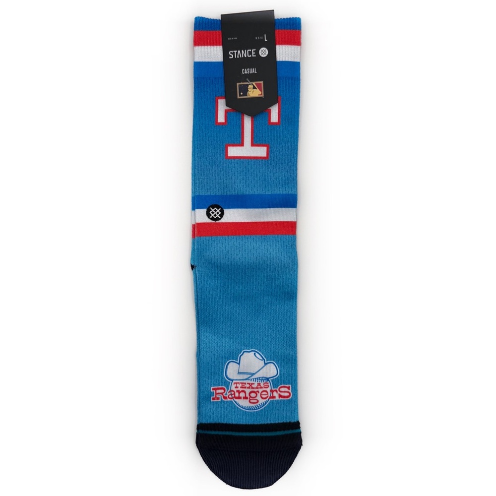 Stance Texas Rangers Cooperstown Collection Crew Socks Mens Large MLB Fan Gift